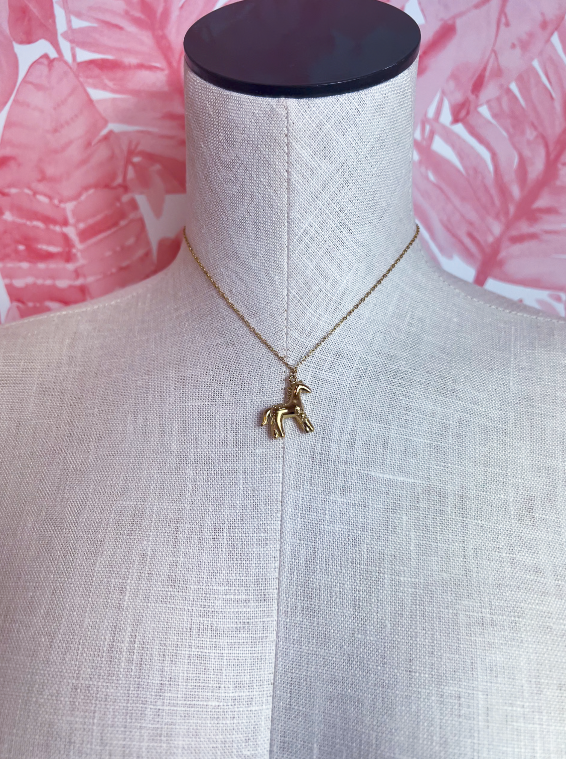 Golden Pony Pendant Necklace *Final Sale*