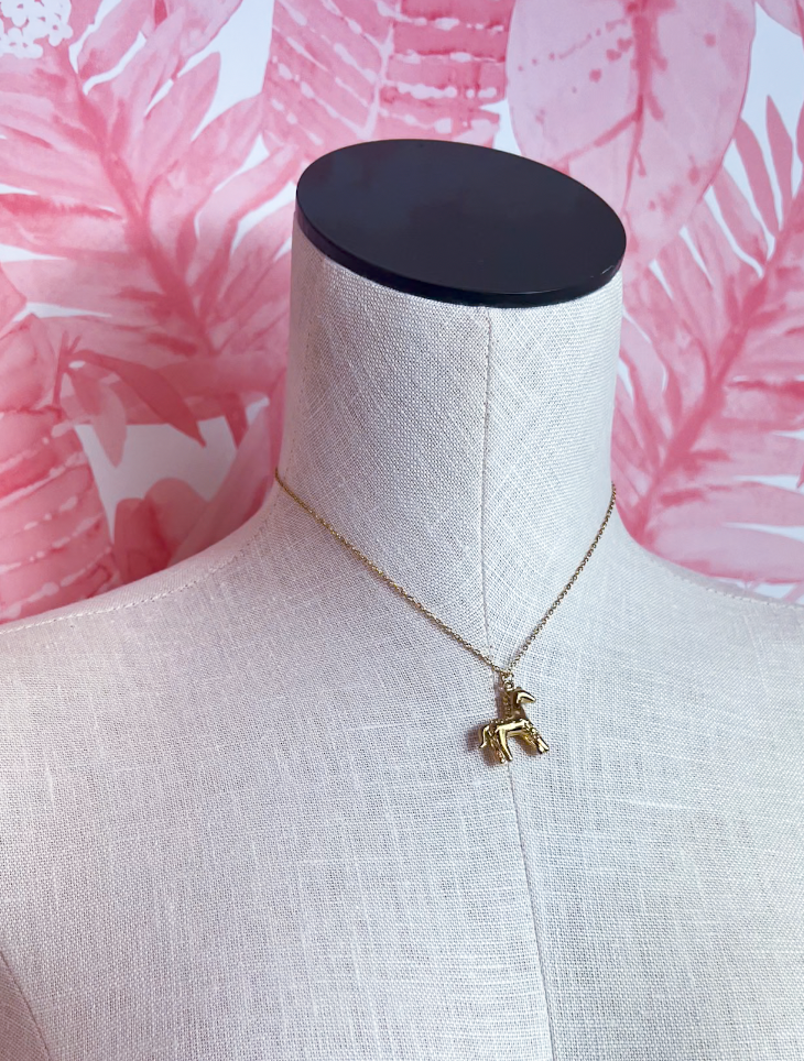 Golden Pony Pendant Necklace *Final Sale*