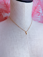 Simply Faithful Cross Necklace in Gold *Final Sale*
