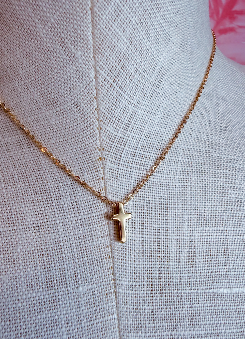 Simply Faithful Cross Necklace in Gold *Final Sale*