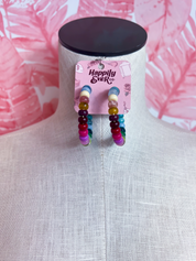 All the Colors Beaded Hoop Earrings *Final Sale*