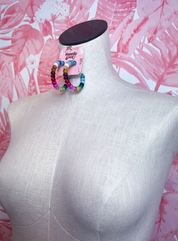 All the Colors Beaded Hoop Earrings *Final Sale*