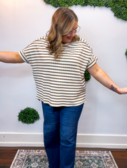 Fresh Picked Stripe Top in Brown
