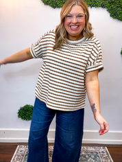 Fresh Picked Stripe Top in Brown