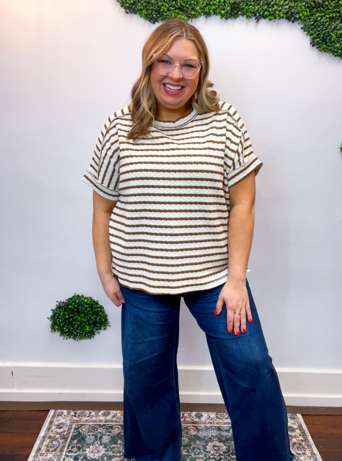 Fresh Picked Stripe Top in Brown
