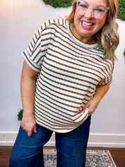 Fresh Picked Stripe Top in Brown