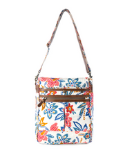 Myra | Folkflora Upcycled Canvas Concealed Carry Bag in White *FINAL SALE*
