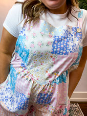 Pretty Little Patches Wide Leg Overalls