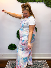 Pretty Little Patches Wide Leg Overalls