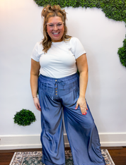 Easy Breezy Chambray Wide Leg Pants
