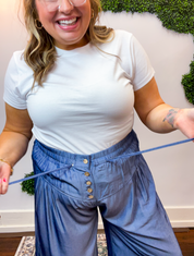 Easy Breezy Chambray Wide Leg Pants