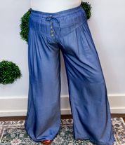 Easy Breezy Chambray Wide Leg Pants