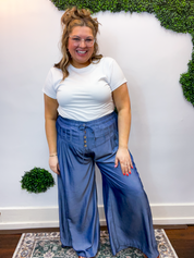 Easy Breezy Chambray Wide Leg Pants