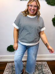 Easy Street Stripe Top in Black