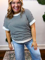 Easy Street Stripe Top in Black