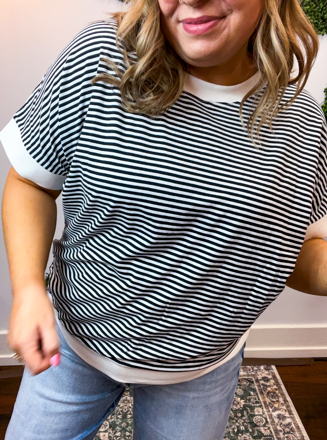 Easy Street Stripe Top in Black