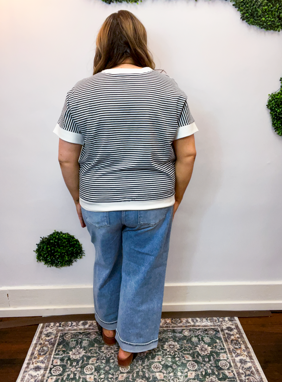 Easy Street Stripe Top in Black