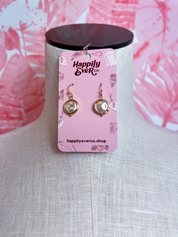 Organic Pearl Drop Earrings in Gold  *Final Sale*