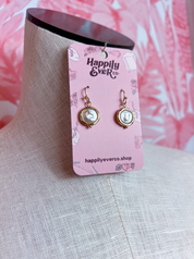 Organic Pearl Drop Earrings in Gold  *Final Sale*