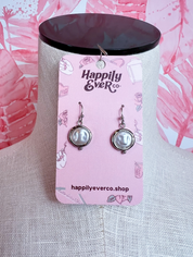 Organic Pearl Drop Earrings in Silver  *Final Sale*