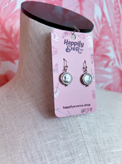 Organic Pearl Drop Earrings in Silver  *Final Sale*