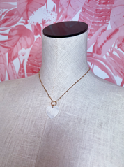 Mother of Pearl Heart Pendant Necklace *Final Sale*