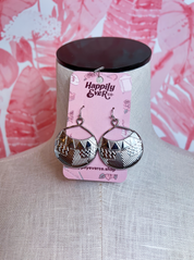 Etched Disc Drop Earrings  *Final Sale*