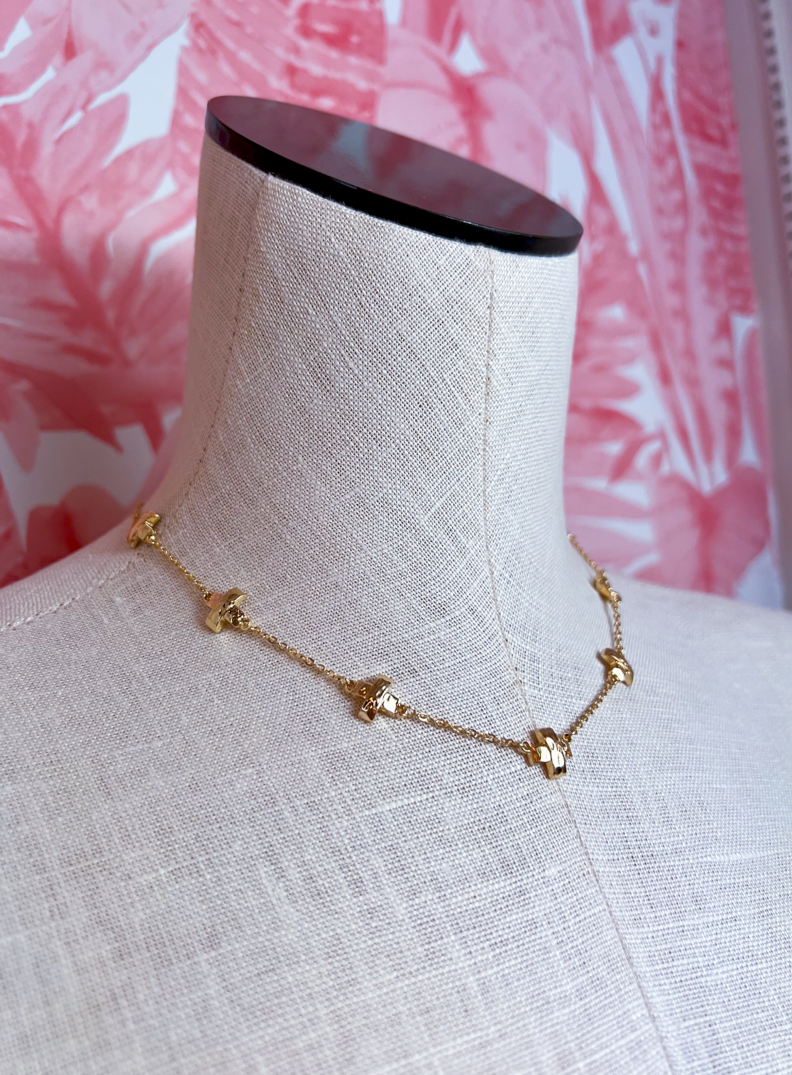 Cross Station Necklace in Gold *Final Sale*