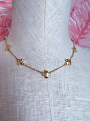 Cross Station Necklace in Gold *Final Sale*