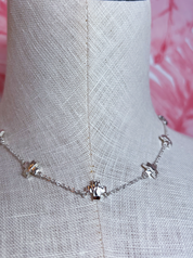 Cross Station Necklace in Silver *Final Sale*