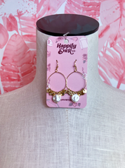 Shimmer & Pearl Hoop Earrings in Gold *Final Sale*