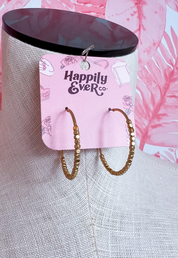 Golden Bead Hoop Earrings *Final Sale*