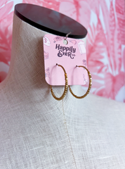 Golden Bead Hoop Earrings *Final Sale*
