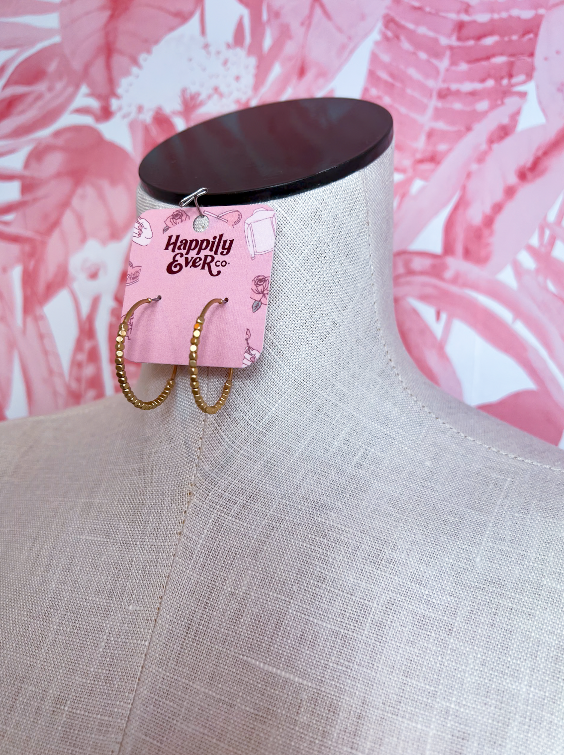Golden Bead Hoop Earrings *Final Sale*