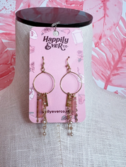 Rose Point Fringe Earrings *Final Sale*