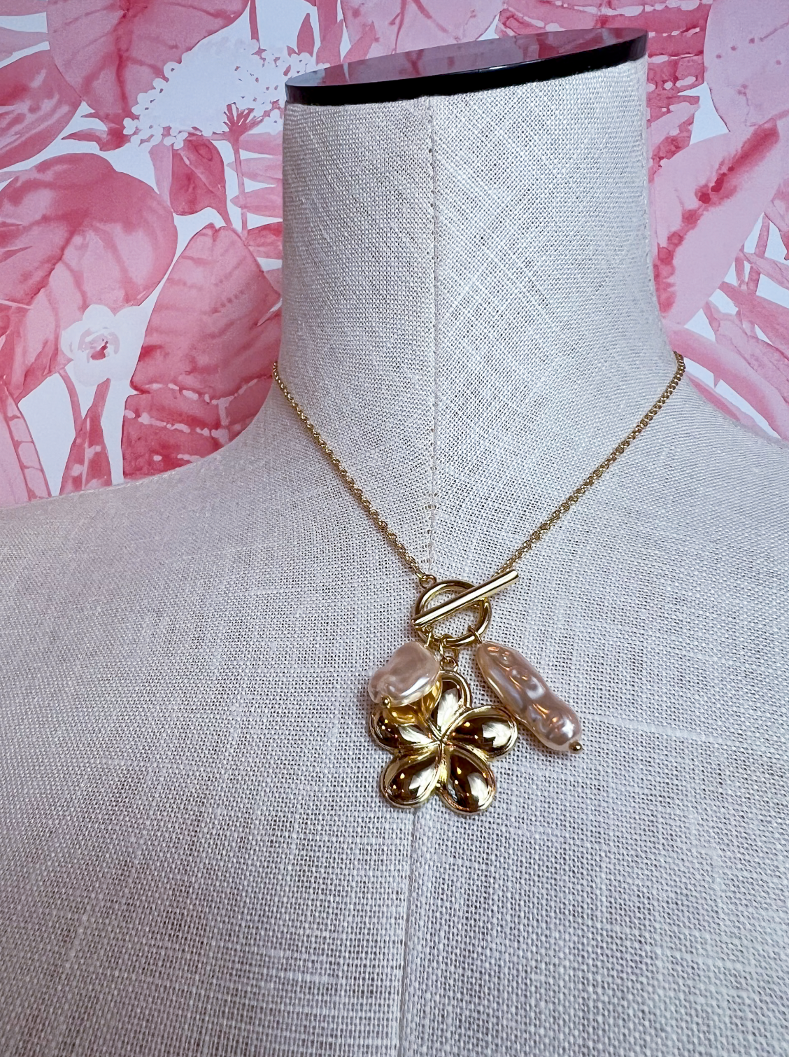 Blooming Pearl Toggle Necklace *Final Sale*