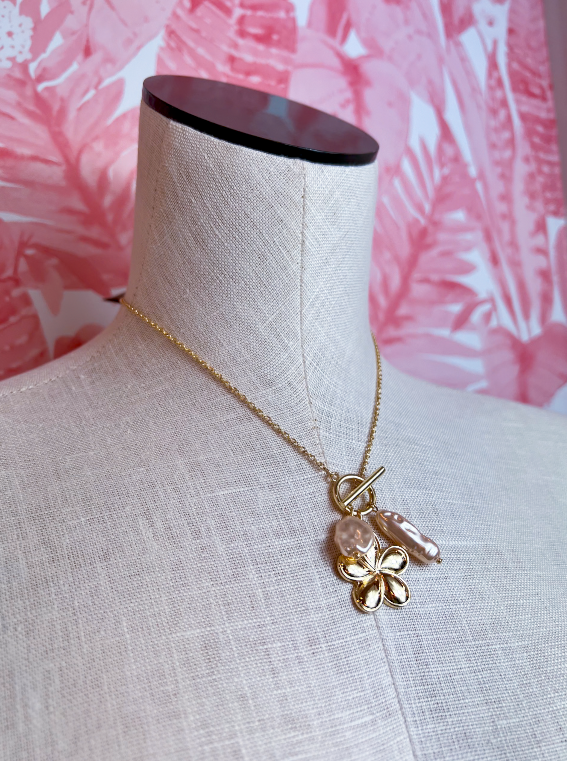 Blooming Pearl Toggle Necklace *Final Sale*