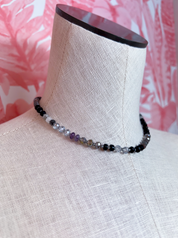 Mixed Bead Statement Necklace in Black  *Final Sale*