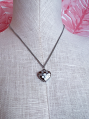 Checkered Heart Necklace *Final Sale*