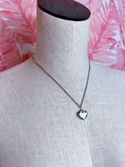 Checkered Heart Necklace *Final Sale*