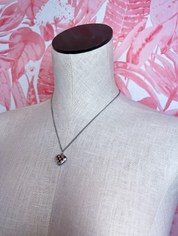 Checkered Heart Necklace *Final Sale*