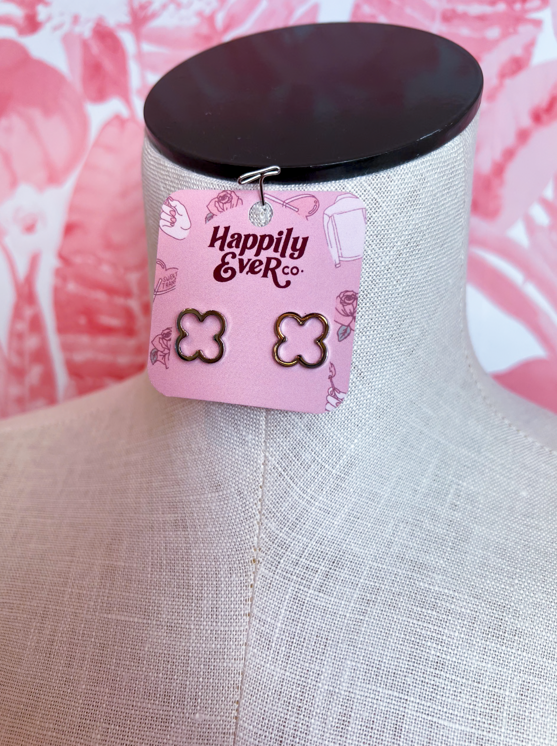 Open Clover Stud Earrings in Silver *Final Sale*