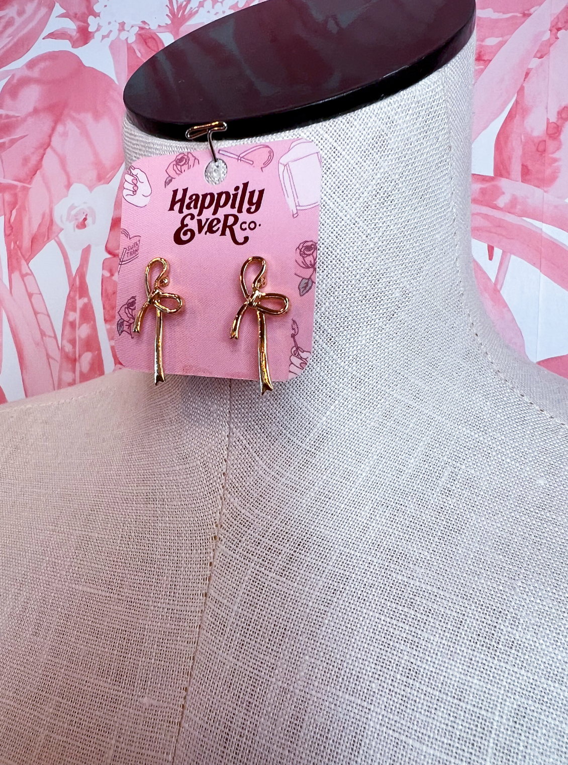 Gold Bow Stud Earrings *Final Sale*