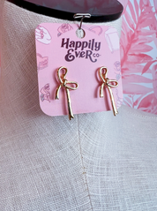 Gold Bow Stud Earrings *Final Sale*