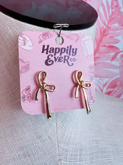 Gold Bow Stud Earrings *Final Sale*