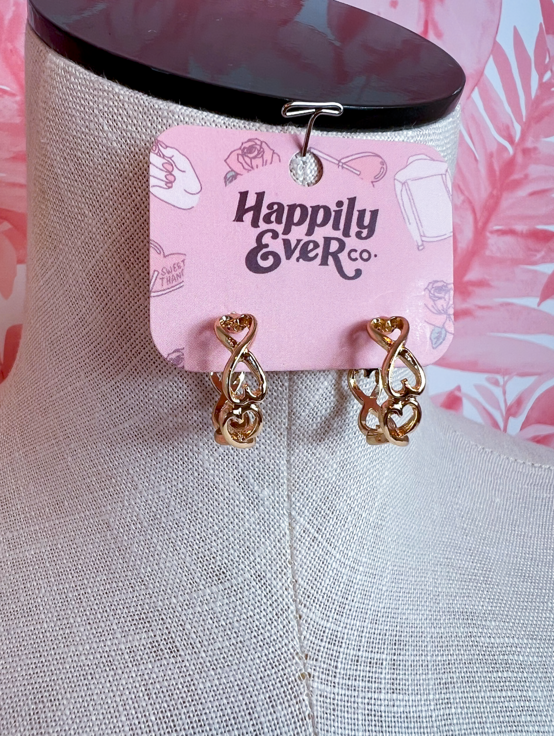 Twisted Heart Hoop Earrings *Final Sale*