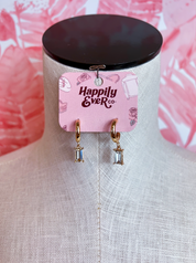Crystal Drop Hoop Earrings *Final Sale*