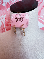 Crystal Drop Hoop Earrings *Final Sale*