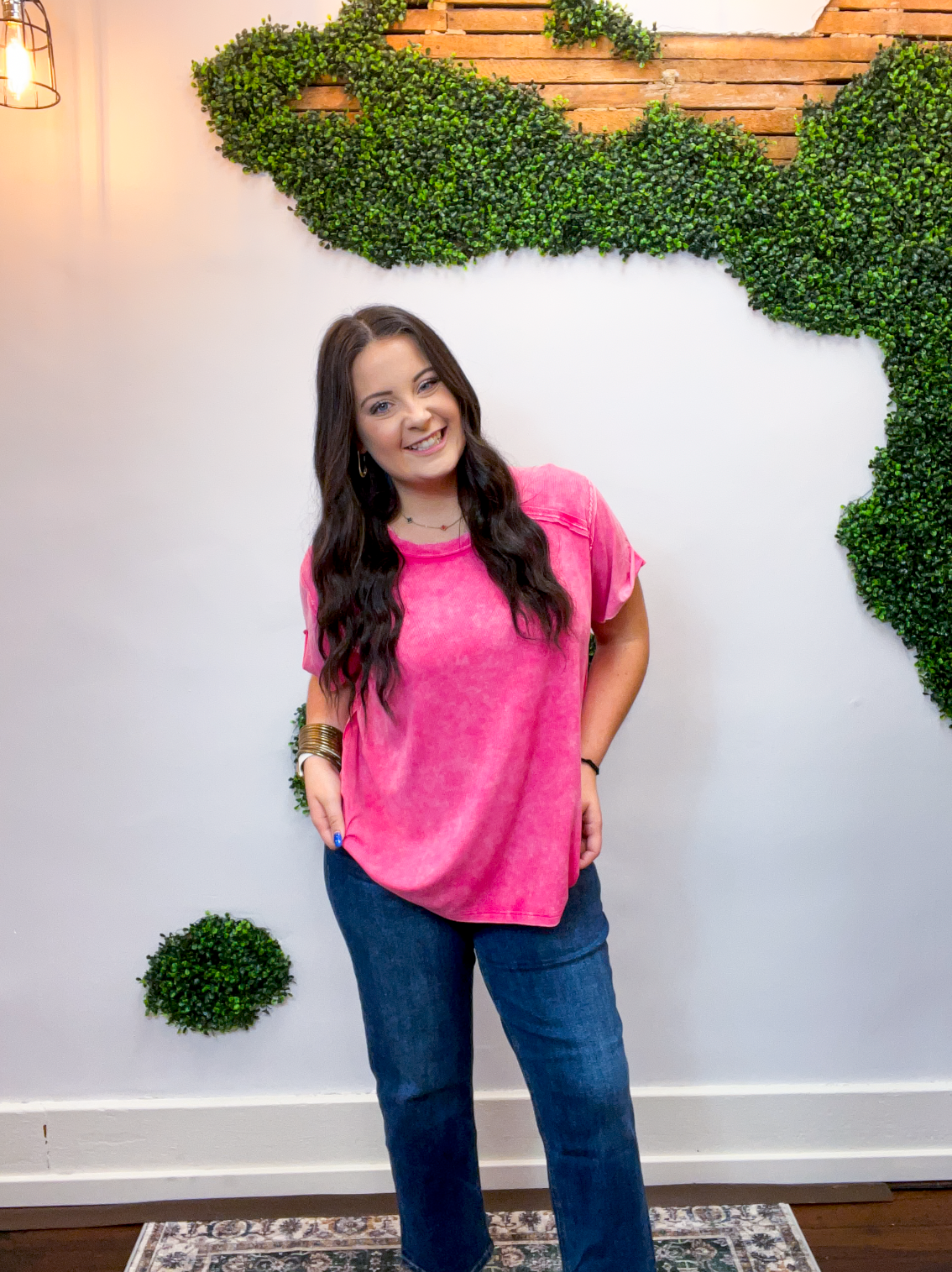 No Plans Necessary Top in Hot Pink