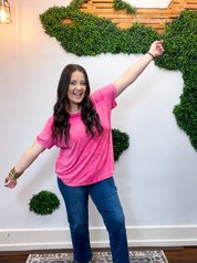 No Plans Necessary Top in Hot Pink